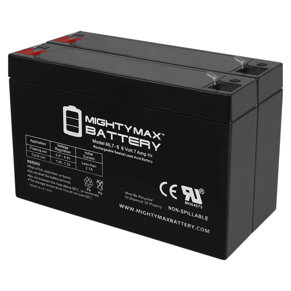 6V 7Ah Sla Battery Pack, Sealed Lead Acid Rechargeable Backup Power For Hubbell 7024912 9092120213102