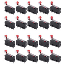 20Pcs Micro-Roller Lever Arm Open Close Limit Kw12-3 Pcb Microswitch