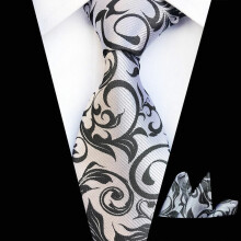 Men's Floral Paisley Tie and Pocket Square Set