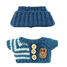 Soft Plush Doll Winter Outfit Set with Knit Hat and Sweater