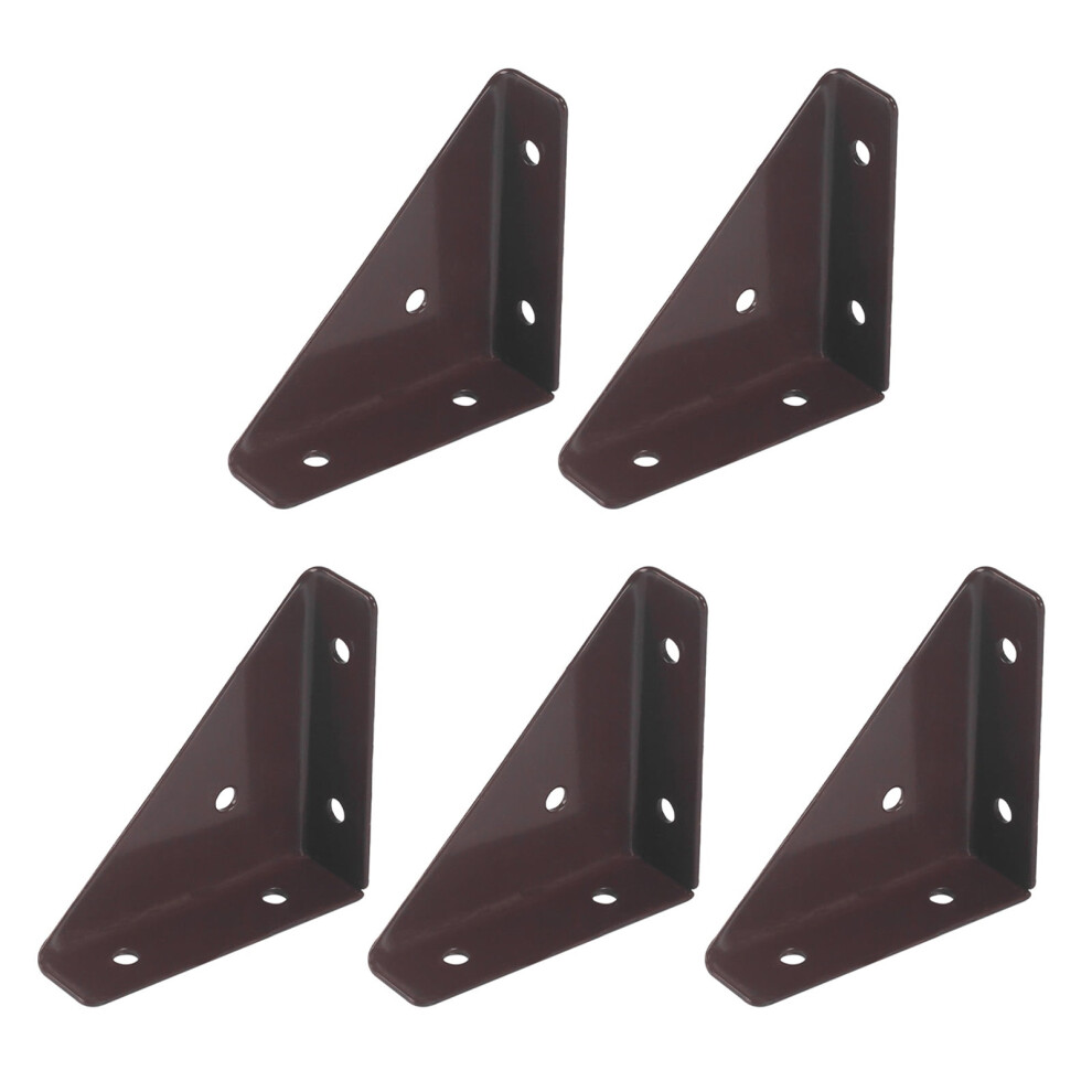 5Pcs Corner Brace Brackets Rustproof Corrosion Resistant Simple Installation 90-Degree Triangle Gusset Corner Brace Fasteners 9479868925762