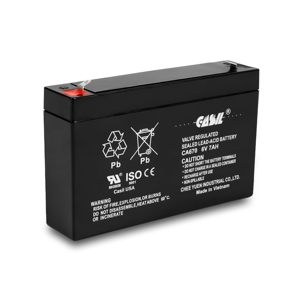 Ca670 6V 7Ah Sealed Lead Acid Rechargeable Battery, Reliable Backup Power For 3Fm7 9092120213348