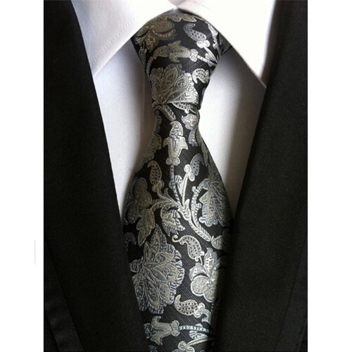 Herrmode Blommig JACQUARD VÄVD Slips Bröllopsfest Slipsar HZ195