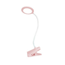 YFTDEF LED Desk Lamp, USB Rechargeable, Portable Clip Light with Flexible Gooseneck, Eye-Caring — Compatible with USB Charging