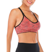 Sportbeha met racerback voor dames, sportbeha's zonder beugel, sportbeha's met uitneembare vulling, yogabeha, crop tops