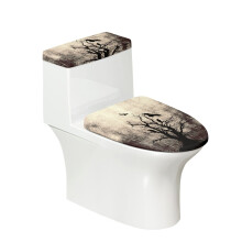 Eagle 2 Pcs Set Bathroom Toilet Lid Cover Soft Elastic Fabric, Universal, Hotel Home