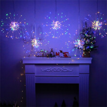 Starburst Sphere Lights, 175LED Firework Lights, 8 Modes, Dimmable Remote, Waterproof, Copper Wire, Battery Operated – Compatible with Patio,