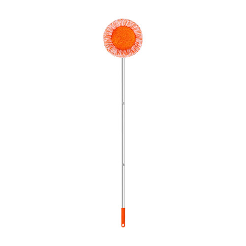Wall Mop Cleaner with Long Handle, 180 Rotating Baseboard Tool, Microfiber Ceiling/Floor/Window/Car Duster