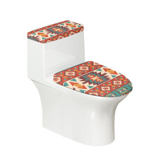 Set huse de toaletă din material elastic, 43x53 cm, elastice și rezistente la praf, lavabile la mașină, modele geometrice
