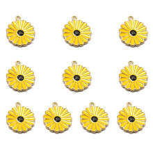 Sunflower Charms Alloy Jewelry Making 10 Pcs