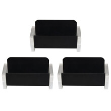 3X Acrylic Desktop Business Card Holder Display for Desk Elegant Business Card Stand for Office Black