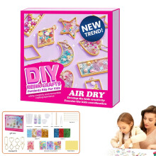 Kit de resina DIY para niños: kit para colgante de resina con moldes de epoxi, compatible con resina estándar.