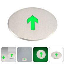 HOMEMAXS Emergency Evacuation Sign Self-luminous Stainless Steel Multi-functional Glow in Dark Assorted Color
