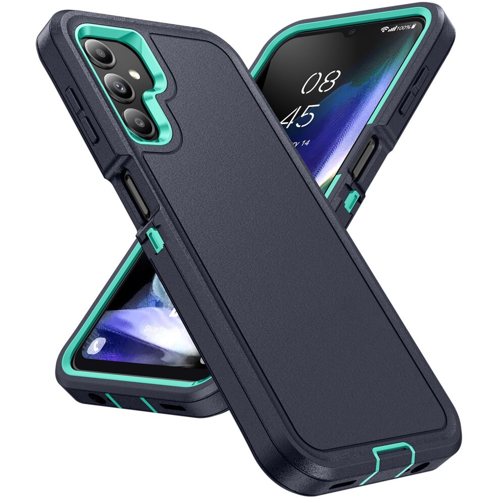 Rugged Military-Grade Case For Samsung Galaxy A16 5G Â Triple-Layer Drop Resistant, Shockproof & Non-Slip, Navy + Mint Blue 9479868427129