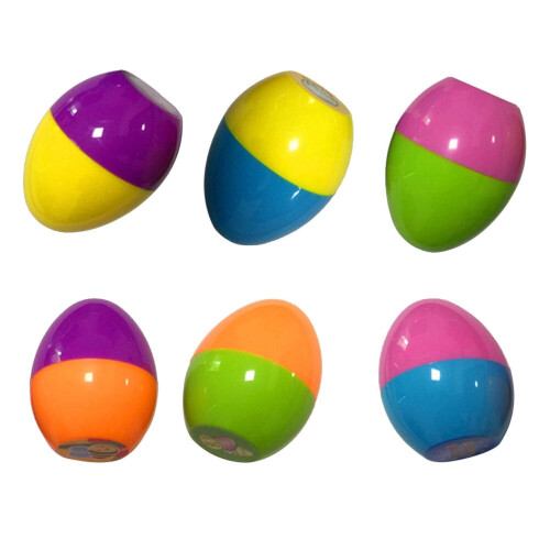 12 bunte Osterstempel in Eiform, Kinderstempel, Eierstempel, Osterstempel