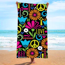 55.1"x27.5" Ultra Microfiber Printed Beach Towel,Quick Dry Travel Camping Beach Accessories Vacation Essential Gift /2/4 PCS