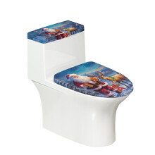 Polyester toiletbrilhoesjesset voor huishoudelijk gebruik, met verstelbare toiletbrilhoesjes in herfstthema, 2-delige set, kerstcadeaus