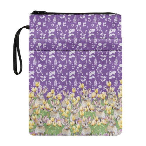 Rabbit-Print Zip Book Cover for Paperbacks