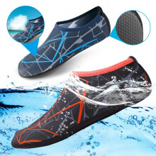 Water Shoes Barefoot Aqua Yoga Socks Quick-Dry Beach Swim Surf Shoes for Women Men,Black,XL