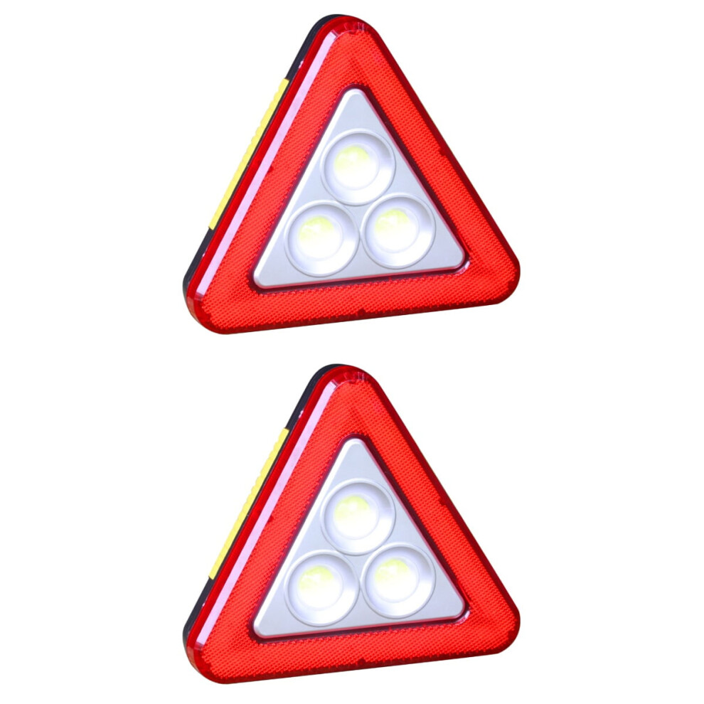 2 Pack Warning Sign Cars Reflective Roadside Triangles Road Triangles Driveway Reflectors 9479868993143
