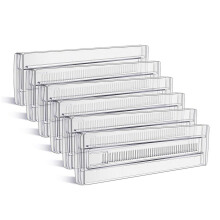 6er-Pack Schubladeneinteiler, verstellbare Schubladenorganizer (30–50 cm), für Küche, Schlafzimmer, Büro, Schreibtisch, Kommode