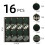 16 Pack Brown Flocked Christmas Ornaments 2.36 in 1