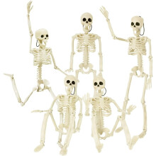 TETOU Realistic Movable Skeleton Decor – Posable Joints, Indoor/Outdoor Halloween Prop, Compatible with Halloween Party & Haunted House
