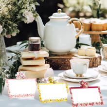 Set de 8 felicitări de masă multicolore pentru petreceri - felicitări decorative de masă de 9,9x4,8 cm pentru zile de naștere, nunți și