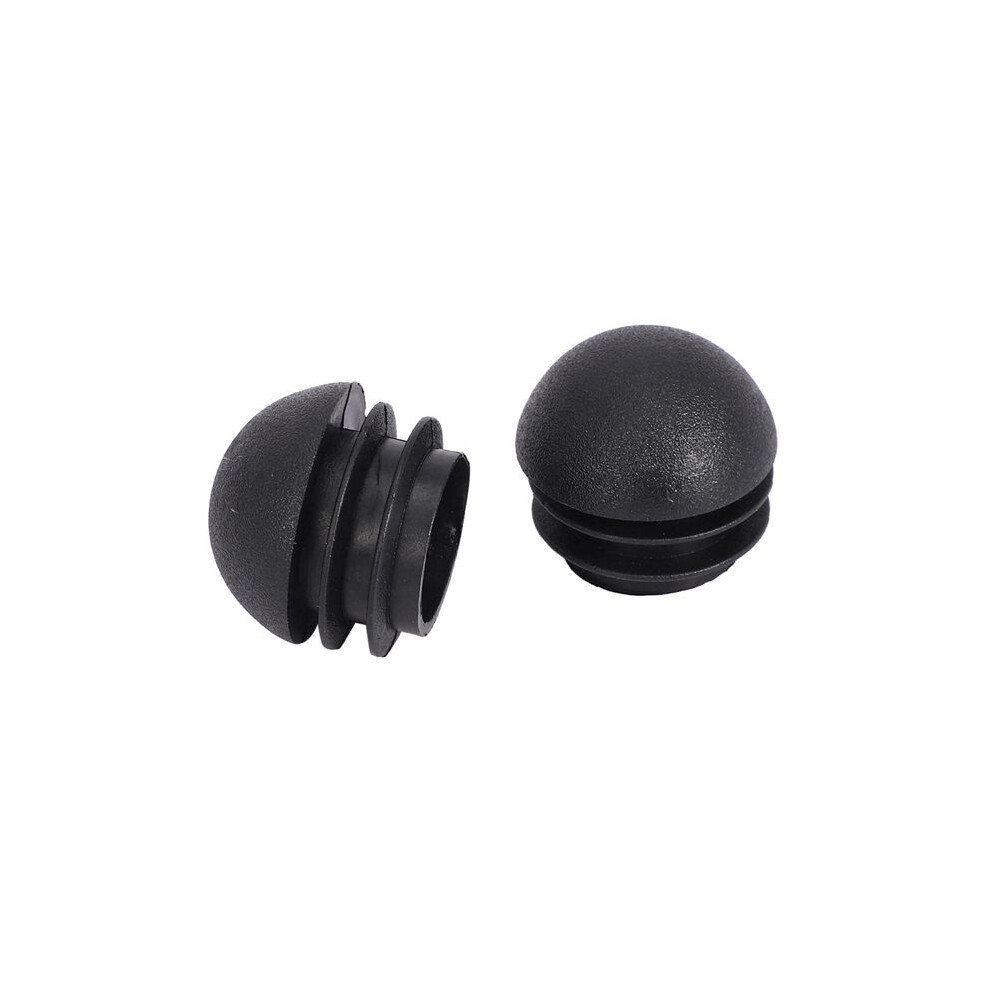 16 Pcs 25Mm Dia Plastic Round Tube Inserts End Blanking Caps Black 6032689409519