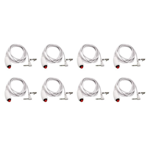 8X Nurse Call Cable 6.35mm  Nurse Call Device Emergency Call Cable with Push Button