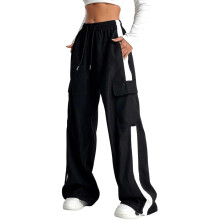 Teen Girls Cargo Pants Drawstring Waist Casual Baggy Cargo Pants with Pocket Classic Fit Cargo Trousers Y2k Clothes Fun Pants 15-16 years