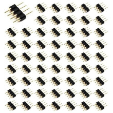300St 4-Stifts Rgb Led Strip Hane Plug Adapter Connector för 3528 5050 Strip Light