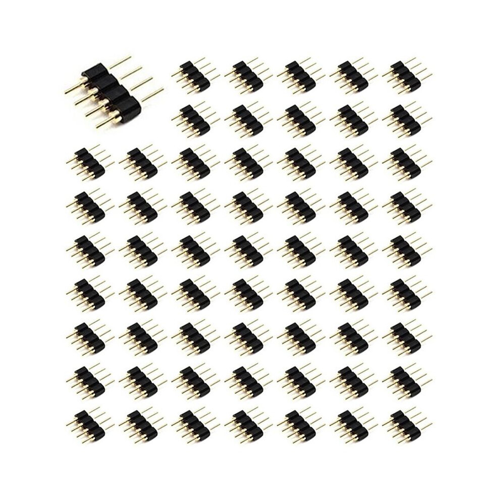 300Pcs 4 Pin Rgb Led Strip Male Plug Adapter Connector For 3528 5050 Strip Light 6032146272892