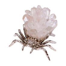 Natural Crystal Amethyst Gravel Desktop Decoration, Halloween Gift, Unique Sci-Fi Themed Decorative Item, Eerie Crystal Araneid for Home Decor