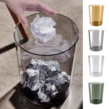 XiYing Large Capacity Translucent Pet Trash Can, 12L, for Office Or Home Use, 10.62X8.66X8.66In, 1-Pack