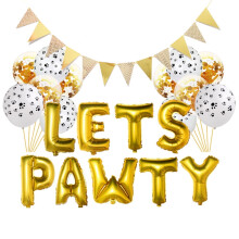 KONTONTY 1 Stück Party-Latexballon, goldfarben bedruckt, für die perfekte Feier