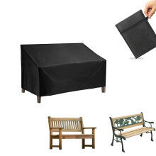 1pcs Waterproof Outdoor Bench Cover,63.8x26x35"Portable Patio Bench Cover, Oxford Furniture Protector for Office,Home,with Drawstring