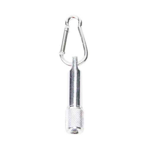 Y-059 Silver Mini Flashlight Aluminum Alloy 1-Pack