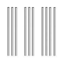 304 Stainless Steel Round Rod 4mm x 250mm 10Pcs