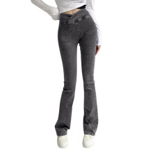 Strækbare jeans til kvinder, mavekontrol, bootcut, høj elastisk, højtaljede bukser, slim fit, sexede jeans, strækbukser, skinny jeans til