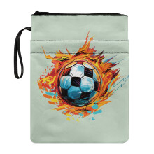 Lynlåsomslag til bogomslag – 300D polyester, fodbold