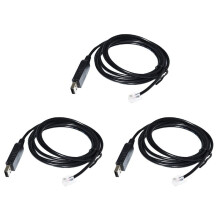 3X Cabo de Controle Serial Adaptador USB para Rj11 Rj12 6P4C Cabo Eqmod para Montagem Az- Pc Conectar para Cabo de Controle Manual, 1,8 M