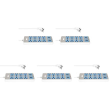 5X Steckdosen Leiste mit 4 USB Buchsen, 3000 W Leistung, 8 Universal Steckdosen, 6,5-Fuß Power Kabel, EU Stecker