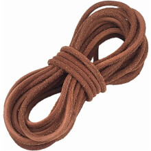 5m x 3mm Genuine Cowhide Leather Cord, Round Saddle Brown Rope for Bracelets, Necklaces, Jewelry Making, Gloves, Laces – Compatible with DIY Crafts