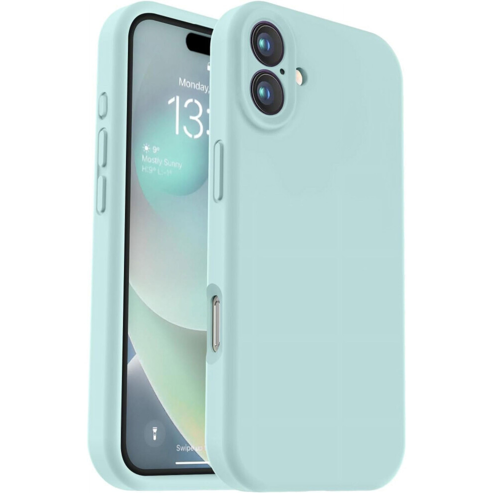 Compatible With Iphone 16 Case, Liquid Silicone, Camera Protection, Soft Microfiber Lining, Shockproof – 6.1" Mint 9479868430143