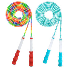 (Colorful Green) Jump Rope for Kids Women Adults, 2Pcs Adjustable Lenght Colorful Soft Beaded Skipping Rope for Boys Girls Fitness