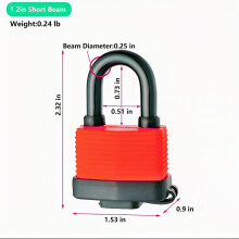 Stainless Steel Outdoor Padlock with Brass Cylinder 2 Keys