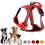 No Pull Dog Harness Front Clip Heavy Duty Reflective Easy Control Handle for Large Dog Walking(Red,M) 1