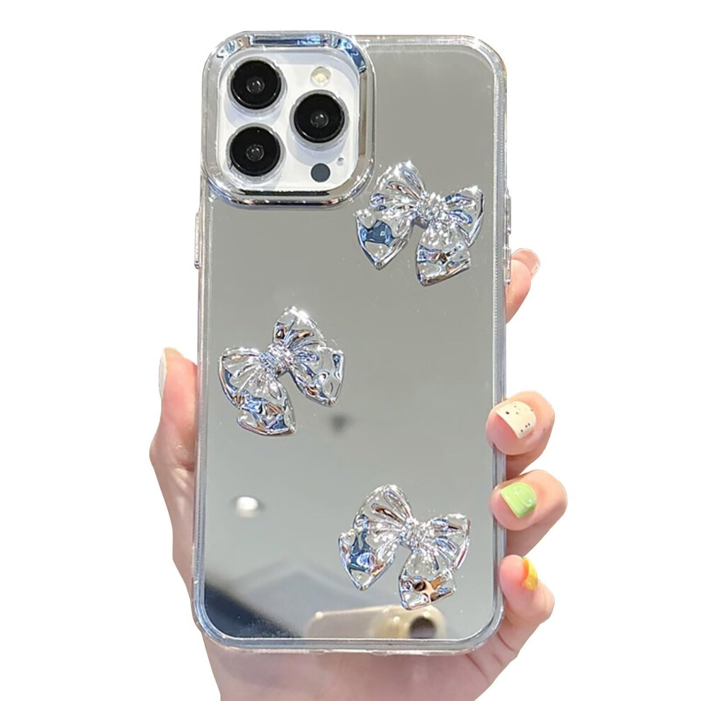 Mirror Back 3D Bling Heart And Bow Design Shockproof Slim Tpu Pc Protective Cover For Vivo S17e 9771547579601