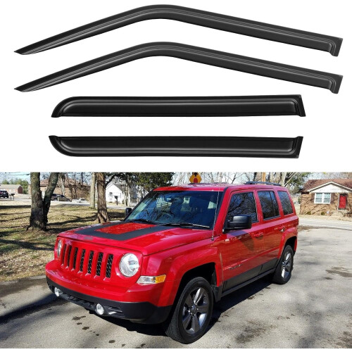 Window Visors for 2007–2018 Jeep Patriot Out-Channel Wind